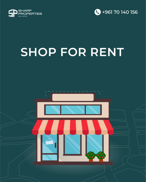 125m shop for rent in prime Naccache