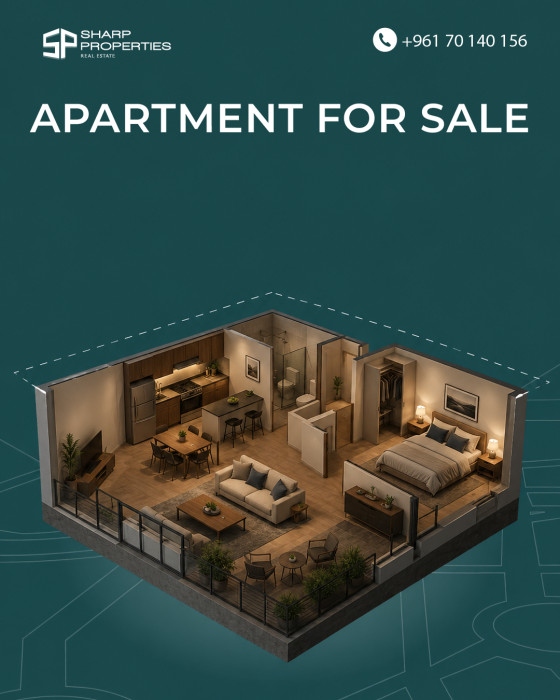 High end apartment overlooking the city of mtayleb