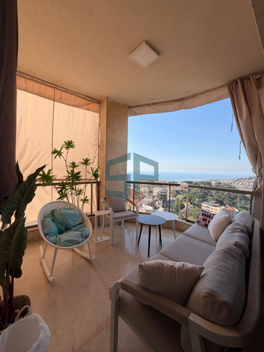 Fully Decorated Furnished Apartment For Sale In Bsalim With Open Sea View