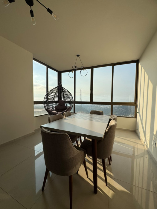 Fully furnished apartment with open view in mazraat yachouh