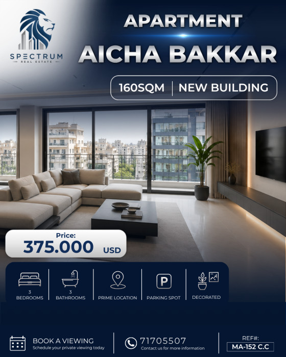 Apartment For Sale In Aicha Bakkar