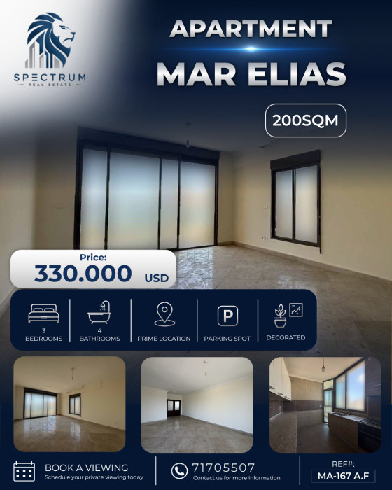 Apartment For Sale In Mar Elias