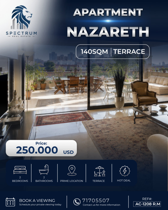 Apartment For Sale In Nazareth
