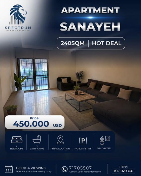 Apartment For Sale In Sanayeh