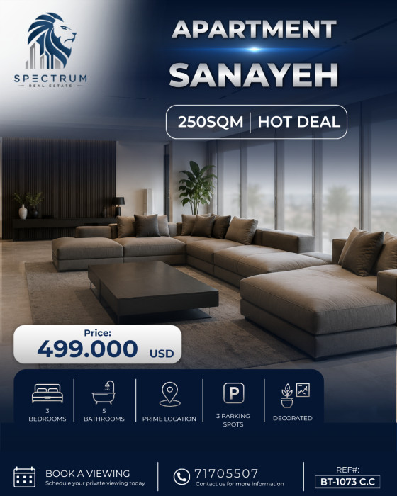 Apartment For Sale In Sanayeh